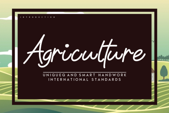 Agriculture Script Handwritten Font for Elegant Branding