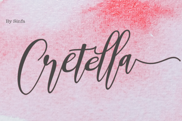 Cretella Script Handwritten Font for Elegant Craft Projects