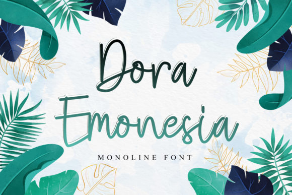 Dora Emonesia Script Handwritten Font for Elegant Craft Projects