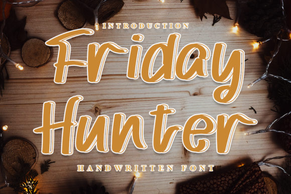 Friday Hunter Script Handwritten Font for Makers