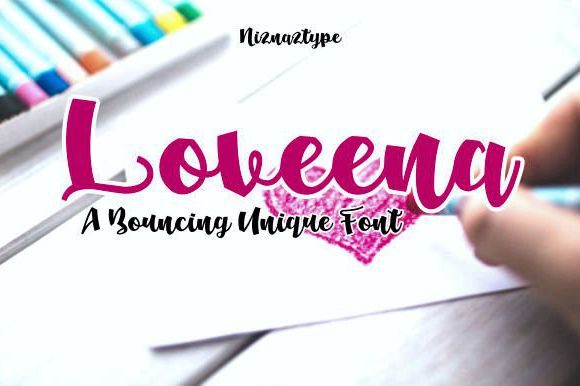 Loveena Font: Elegant Script for Creative Projects