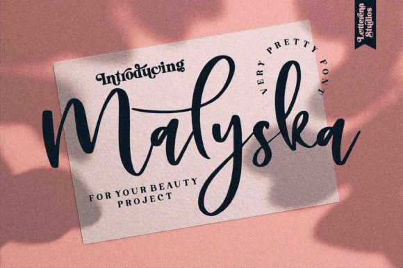 Malyska: A Romantic Script Handwritten Font for Elegant Branding