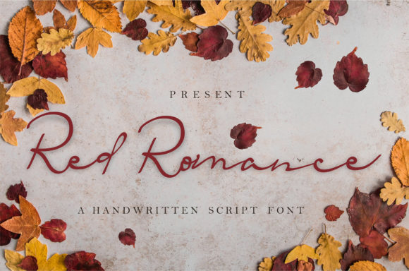 Red Romance Script Handwritten Font for Love Letters & Personalized Designs
