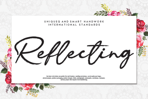 Reflecting Font: A Premium Script Handwritten Typeface for Scroll-Stopping Brand Content