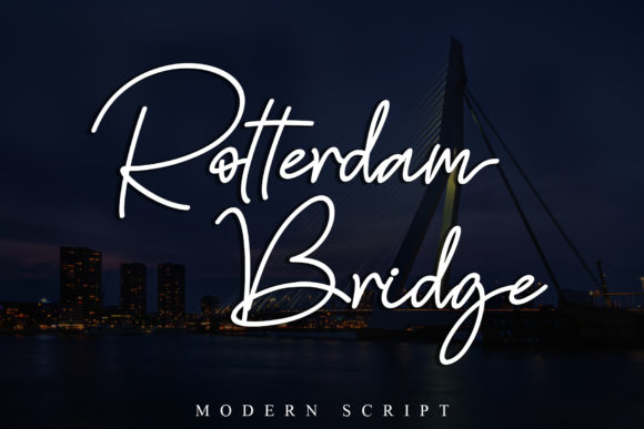 Rotterdam Bridge Script Handwritten Font for Elegant Craft Projects