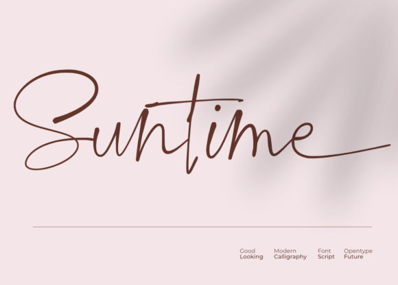 Suntime Font: A Script Handwritten Typeface for Elegant Campaigns